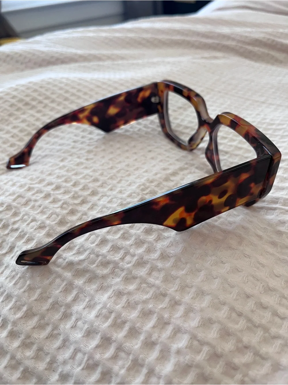 SHEIN Women's Tortoise Square Chunky Eyeglasses - Brown